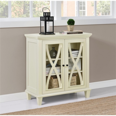 Meira Double Door Accent Cabinet, Ivory, large