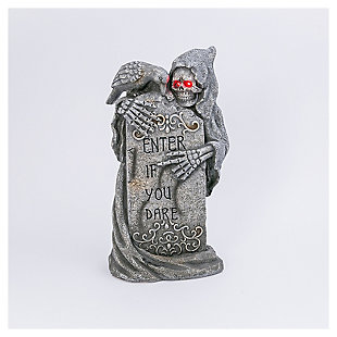 Decorative Battery-operated Tombstone And Ghoul With Timer Feature, , rollover