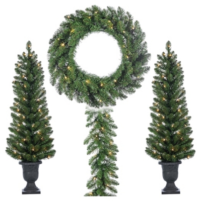 A600000732 Decorative 4-piece Vancouver Pine Seasonal Entrywa sku A600000732