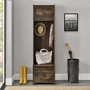 Cohen Entryway Hall Tree with Storage Bench, Rustic, rollover