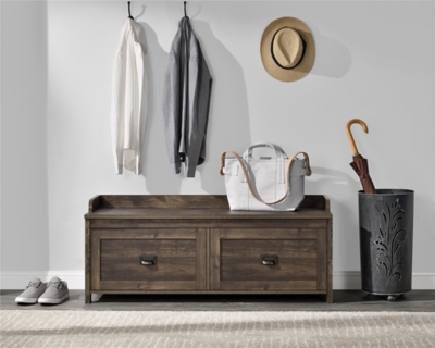 Where to find a white storage bench with drawers to organize your entryway, Good Taste Guide