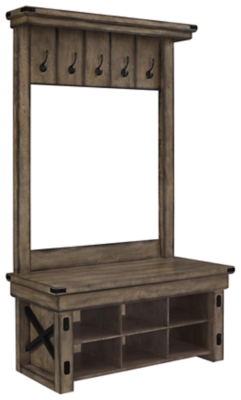 Daisee Entryway Hall Tree With Storage Bench Ashley Furniture