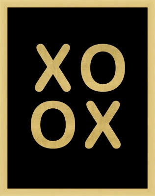 A600000847 Providence Art Giclee XOXO Wall Art, Gold/Black sku A600000847