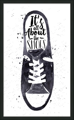 Giclee All About the Shoes Wall Art, Black/White