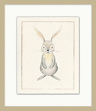 Add some adorable to your walls with this darling image of friendly wildlife. This giclee floats in the frame to showcase the deckled edge.Giclee reproduction | Deckled matte paper/matboard | Wood moulding | Warm silvertone frame | Wired for hanging