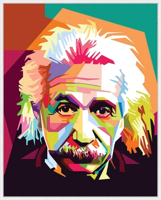 A600000935 Providence Art Giclee Colorblock Einstein Wall Art sku A600000935