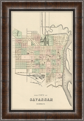 Giclee Savannah Map Wall Art, , rollover
