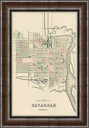 Giclee Savannah Map Wall Art, , rollover