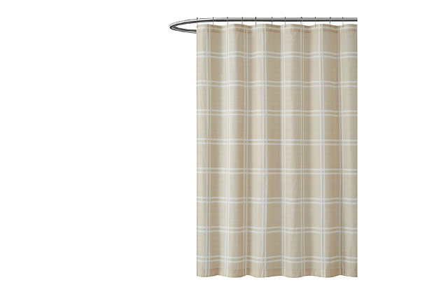 Truly Soft Leon Plaid Shower Curtain, Plaid Shower Curtain