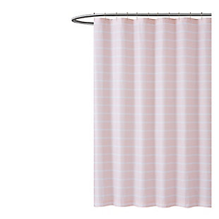 So soft to the touch and easy on the eyes, this chic shower curtain is such a refreshing sight. Double brushed for added softness, this shower curtain delights with a horizontal striped pattern on dyed fabric that’s ideal for a serene scene.Made of microfiber polyester | Includes reinforced hook holes | Liner not included | Imported | Machine washable