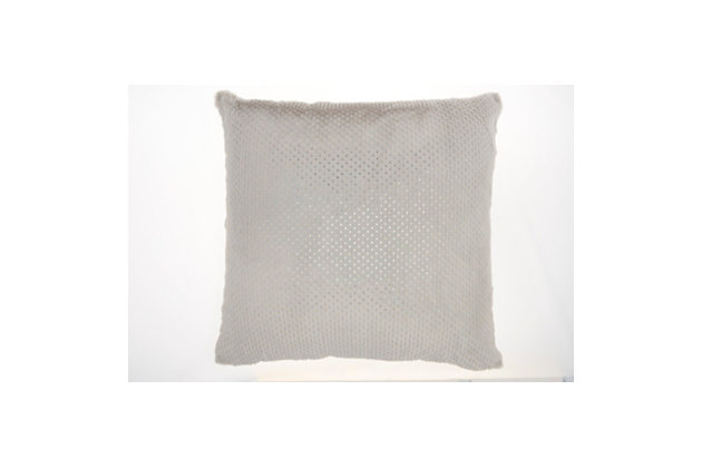 Indulge your taste for luxury with this dot foil faux fur pillow. The delicious texture adds a certain decadence to your space. Toss this sumptuous pillow anywhere you want to create an inviting, artistic ambiance.Made of acrylic, faux fur with polyester back | Soft polyfill | Zipper closure | Spot clean | Imported