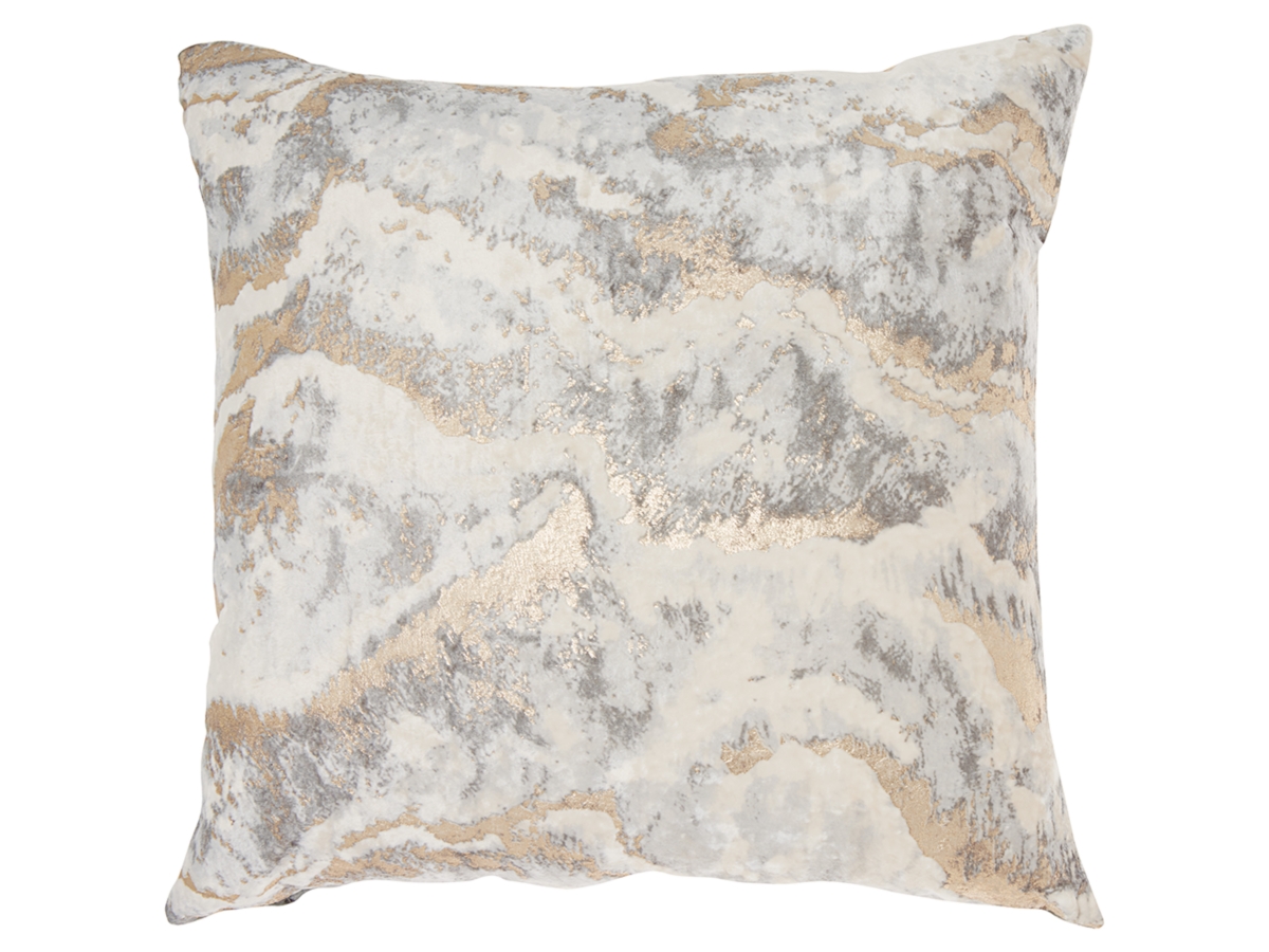 Modern Metallic Marble Pillow Ashley