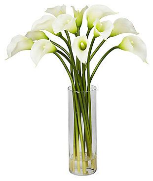 Home Accent Mini Calla Lily Silk Flower Arrangement, , large