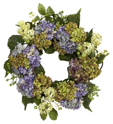 A600001474 Home Accent 22 Hydrangea Wreath , Purple sku A600001474