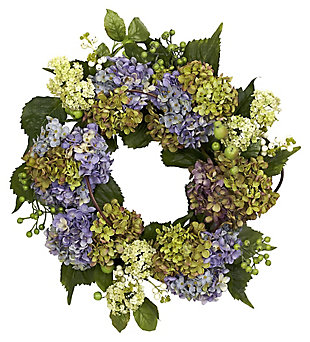 Home Accent 22" Hydrangea Wreath, , large