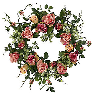 Home Accent 20" Rose Wreath, , rollover
