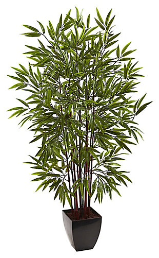 Home Accent 5’ Bamboo Silk Tree with Planter, , rollover