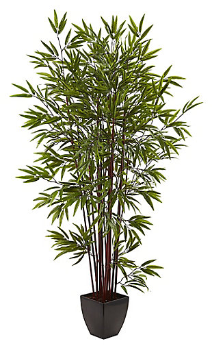 Home Accent 6’ Bamboo Silk Tree with Planter, , large