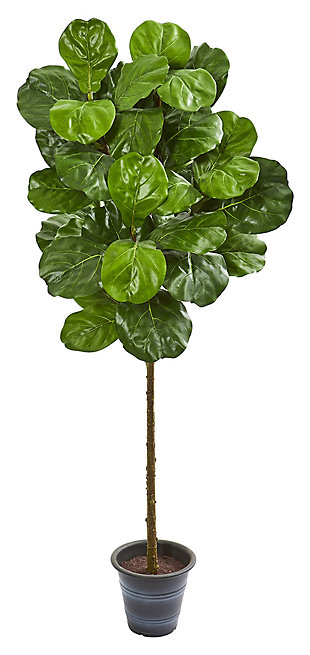 Home Accent 5’ Fiddle Leaf Artificial Tree With Decorative Planter, , large