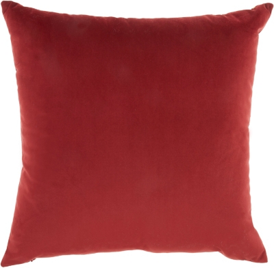 Modern Metallic Splash Luminescence Deep Red Pillow Ashley