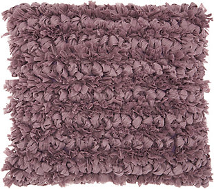 Modern Paper Loop Shag Lavender Pillow, Purple, rollover