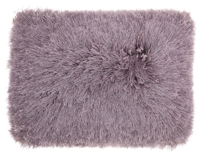 Modern Yarn Shimmer Shag Lavender Pillow, Purple, large