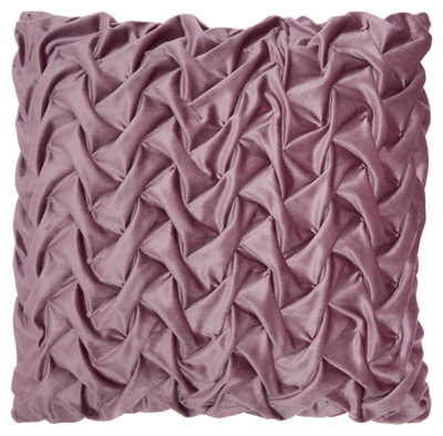 Modern Velvet Pleated Waves Life Styles Lavender Pillow, Purple, large