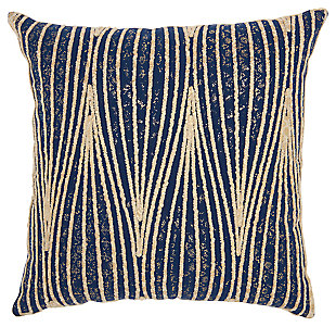 Add interest and texture to your space with the eye-catching lines of this decorative pillow. For style and comfort, toss this cushion anywhere.Made of cotton | Handcrafted | Soft polyfill | Zipper closure | Spot clean | Imported