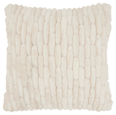 Modern Velvet Cobblestone Life Styles Ivory Pillow, , large