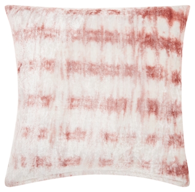 Modern Velvet Tie Dye Life Styles Rose Pillow, Pink/White, large