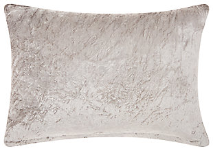 Take modern up a notch with the sumptuous texture of this decorative pillow. With a fun fringe, this cushion looks as good tossed into a farmhouse living room as it does in an urban space.Made of polyester | Handcrafted | Soft polyfill | Zipper closure | Spot clean | Imported