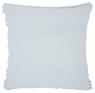 Add fresh style to any space with the versatile texture of this pillow. Toss it anywhere you want funky-cool comfort.Acrylic front; cotton back | Handmade | Soft polyfill | Zipper closure | Spot clean | Imported