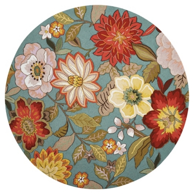 Decorative Nourison Fantasy 8' Round Rug, , large