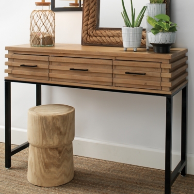 Relaxed Elegance Logan Console Table, Brown