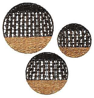 Home Accents Arver Water Hyacinth Wall Decor (Set of 3), , large