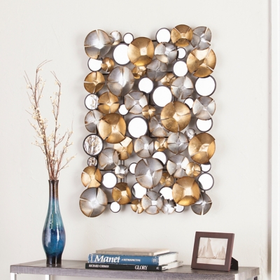 Home Accents Tanner Metal Wall Sculpture, Gold/Silver Finish