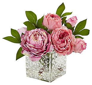 Home Accents Peony in Glass Vase, , large