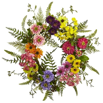 Mixed Flower Wreath, Multi