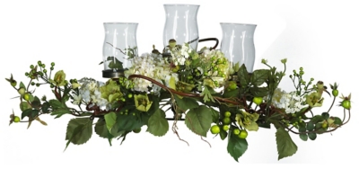 Home Accents Hydrangea Triple Candleabrum Centerpiece, , grid