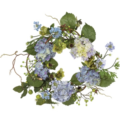 Home Accents 20" Hydrangea Wreath, , rollover