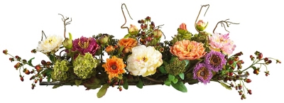 Home Accents Mixed Peony Centerpiece Silk Flower Arrangement, , large