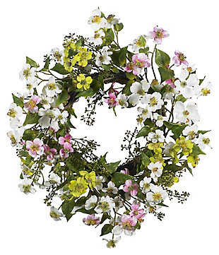 Home Accents 20” Dogwood Wreath, , large