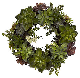 Home Accents 20" Succulent Wreath, , large