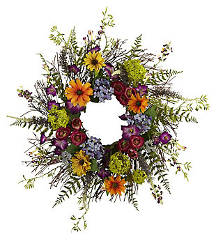 Home Accents 24” Spring Garden Wreath with Twig Base, , large