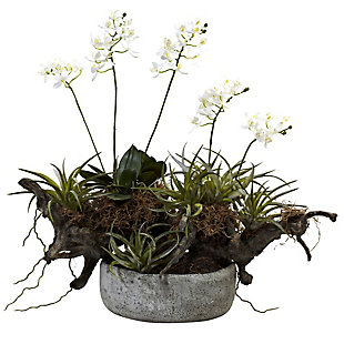 Home Accents Orchid and Succulent Garden with Driftwood and Decorative Vase, , rollover