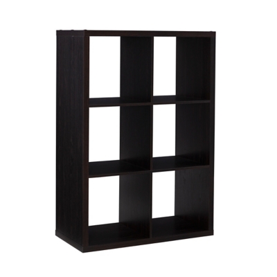 Linon Gwen Storage Shelf, Espresso, grid