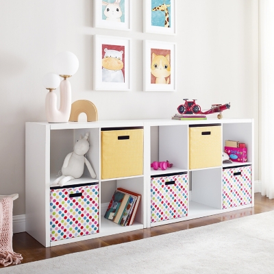 Kids Cube Storage Shelves with Bins and Large Storage for Kids