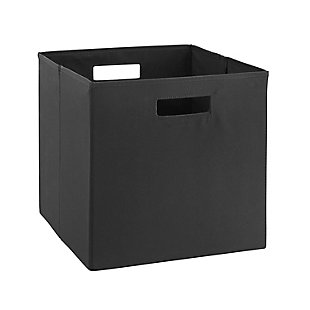 Foldable Gwen Storage Bin (Set of 2), Black, large