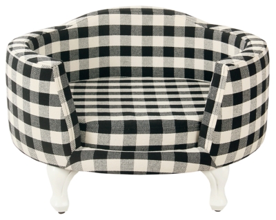 Kinfine Decorative Pet Bed Mini Black Plaid, , large