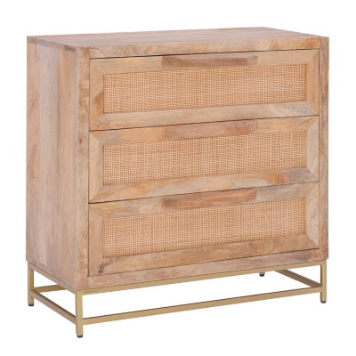 Rattan Cabinet Three Drawers, , large